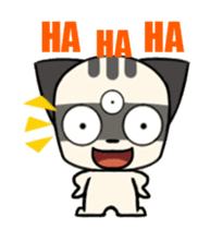 Three eyes cat of the Galatine sticker #13721627