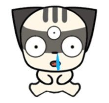 Three eyes cat of the Galatine sticker #13721629
