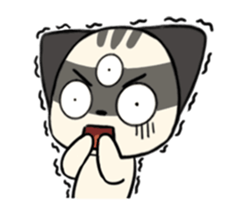Three eyes cat of the Galatine sticker #13721631