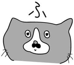 hige cat sticker #13721920