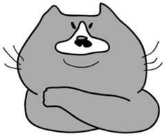 hige cat sticker #13721932