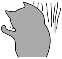 hige cat sticker #13721934