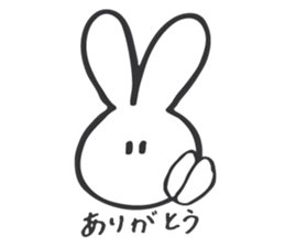 shiroi usagi sticker sticker #13721950