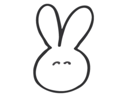 shiroi usagi sticker sticker #13721953