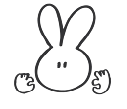 shiroi usagi sticker sticker #13721964