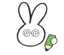 shiroi usagi sticker sticker #13721966