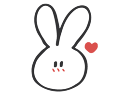 shiroi usagi sticker sticker #13721981