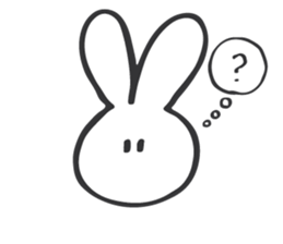 shiroi usagi sticker sticker #13721983