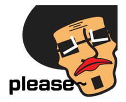 Funny Afro san sticker #13722438