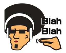 Funny Afro san sticker #13722442