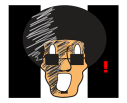 Funny Afro san sticker #13722449