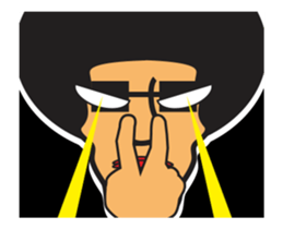 Funny Afro san sticker #13722454