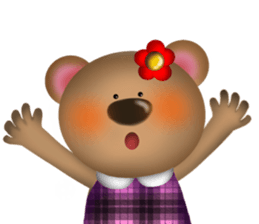 Bear, cat and mouse sticker #13723175