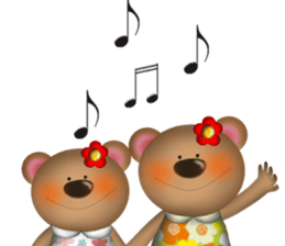 Bear, cat and mouse sticker #13723176