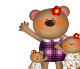 Bear, cat and mouse sticker #13723177