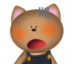 Bear, cat and mouse sticker #13723188