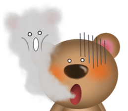 Bear, cat and mouse sticker #13723189