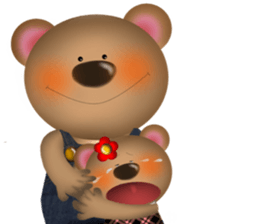 Bear, cat and mouse sticker #13723191