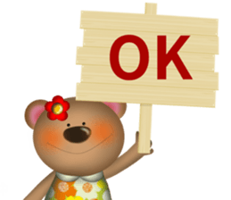 Bear, cat and mouse sticker #13723193