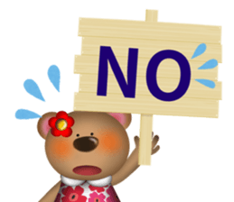 Bear, cat and mouse sticker #13723194