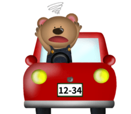 Bear, cat and mouse sticker #13723199