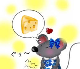 Bear, cat and mouse sticker #13723203