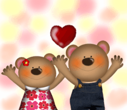 Bear, cat and mouse sticker #13723204