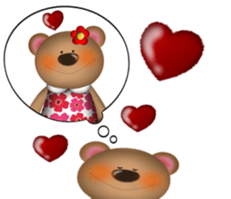 Bear, cat and mouse sticker #13723205