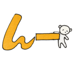 white bear simple sticker sticker #13724898