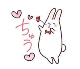 Sticker of the talking bow tie rabbit sticker #13725878