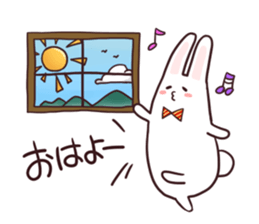Sticker of the talking bow tie rabbit sticker #13725882