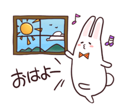 Sticker of the talking bow tie rabbit sticker #13725882