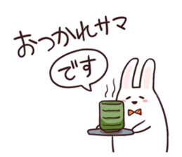 Sticker of the talking bow tie rabbit sticker #13725885