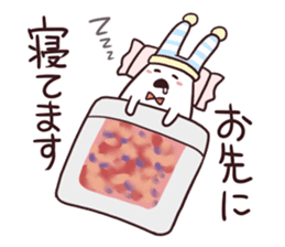 Sticker of the talking bow tie rabbit sticker #13725886