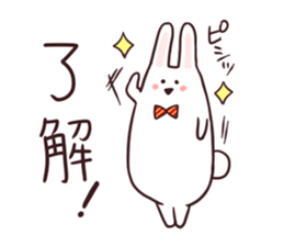 Sticker of the talking bow tie rabbit sticker #13725890