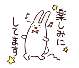 Sticker of the talking bow tie rabbit sticker #13725891
