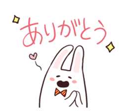 Sticker of the talking bow tie rabbit sticker #13725896
