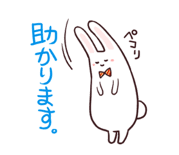 Sticker of the talking bow tie rabbit sticker #13725897