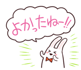 Sticker of the talking bow tie rabbit sticker #13725899