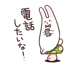 Sticker of the talking bow tie rabbit sticker #13725902