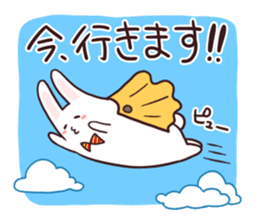 Sticker of the talking bow tie rabbit sticker #13725904