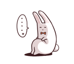 Sticker of the talking bow tie rabbit sticker #13725906