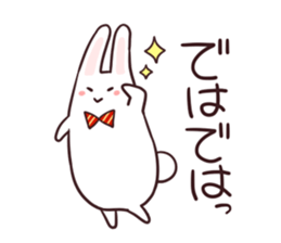 Sticker of the talking bow tie rabbit sticker #13725910