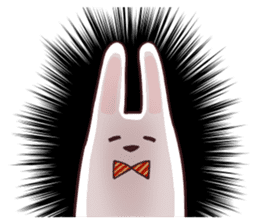 Sticker of the talking bow tie rabbit sticker #13725916