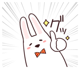 Sticker of the talking bow tie rabbit sticker #13725917