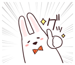 Sticker of the talking bow tie rabbit sticker #13725917