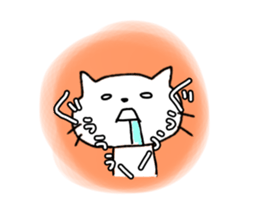 cute sagging eyes cat sticker #13726829