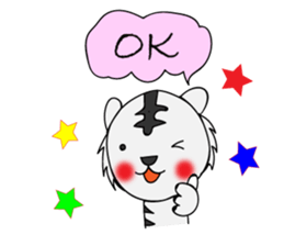 HAPPY! WHITE TIGERS' sticker sticker #13727233