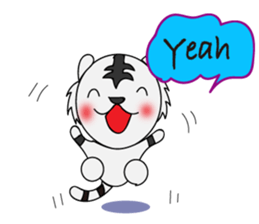 HAPPY! WHITE TIGERS' sticker sticker #13727239
