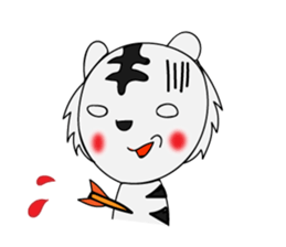 HAPPY! WHITE TIGERS' sticker sticker #13727262